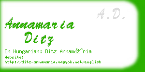 annamaria ditz business card